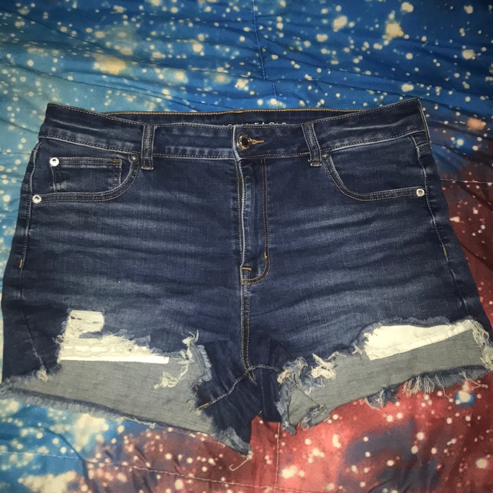 AE super stretch hi-rise shorties